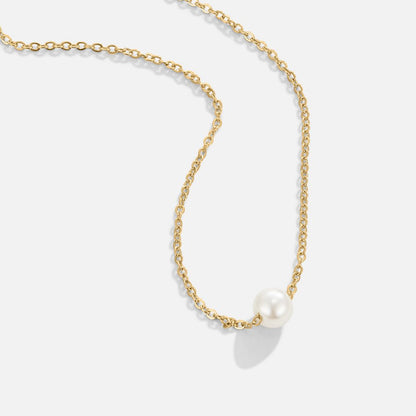 Naszyjnik Solitaire Gold Pearl - Wodoodporny Naszyjnik
