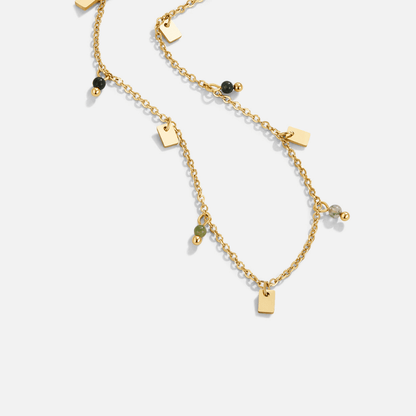 Naszyjnik Tara Gold Square Droplet - Wodoodporny Naszyjnik