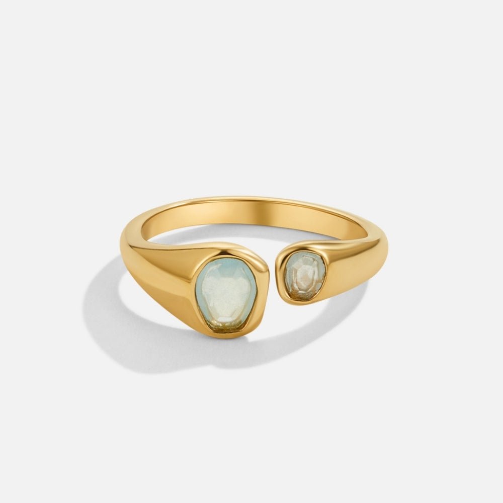 Vintage Aquamarine Wrap Ring - Wodoodporny Pierścionek