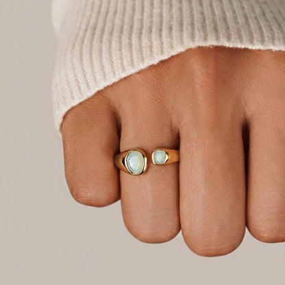 Vintage Aquamarine Wrap Ring - Wodoodporny Pierścionek