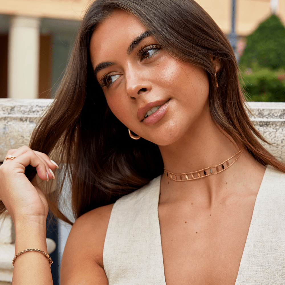 Zara - Wodoodporny Złoty Choker